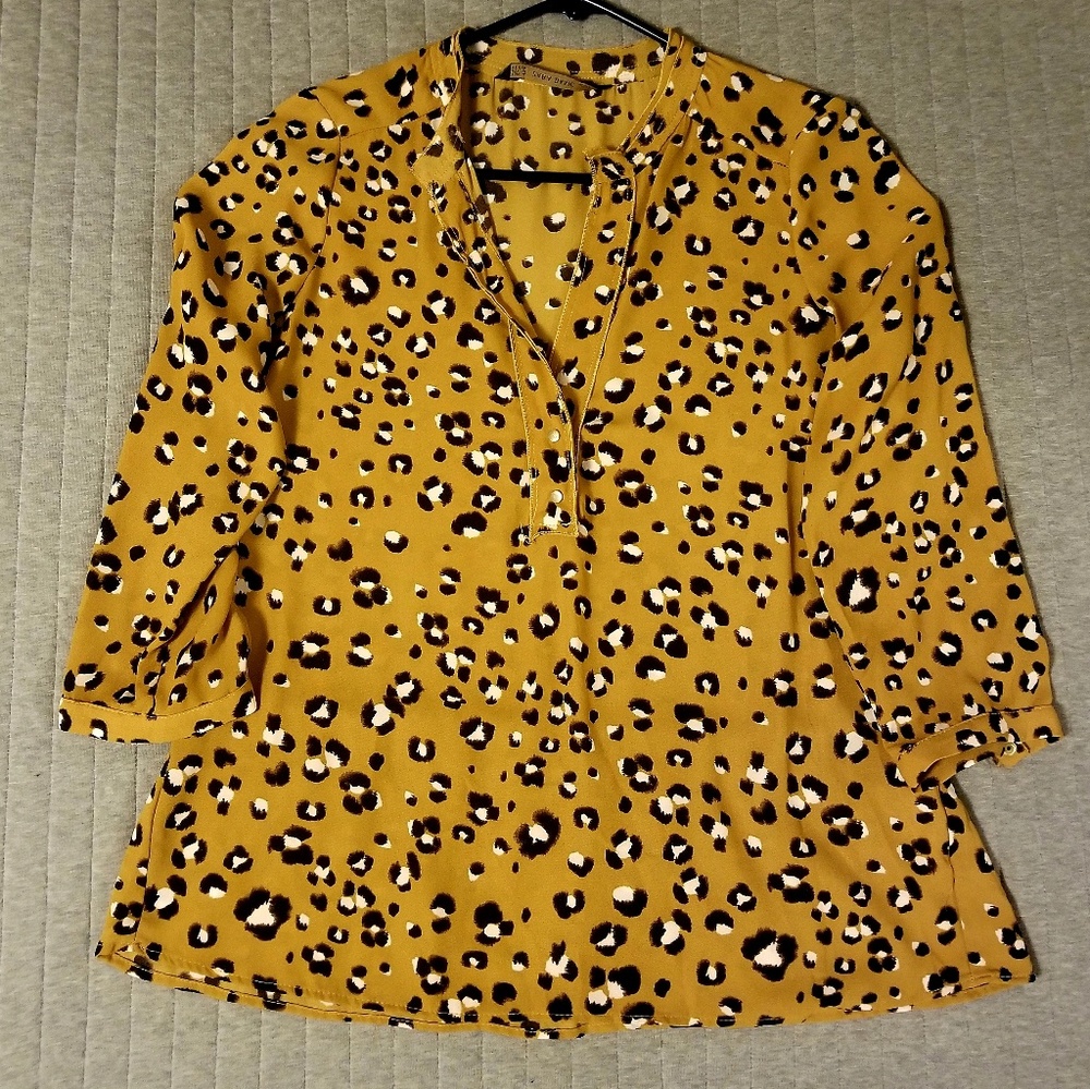 Zara Leopard Blouse
